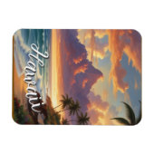 ヴィンテージスタイルハワイアントラベルホノルルミッドパシフィック マグネット (横)