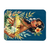 ヴィンテージスタイルハワイアントラベルホノルルミッドパシフィック マグネット (横)