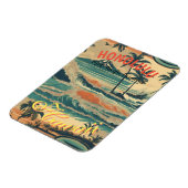 ヴィンテージスタイルハワイアントラベルホノルルミッドパシフィック マグネット (左側)