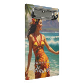 ヴィンテージスタイルハワイアントラベルホノルルミッドパシフィック ミニクリップボード (アングル)