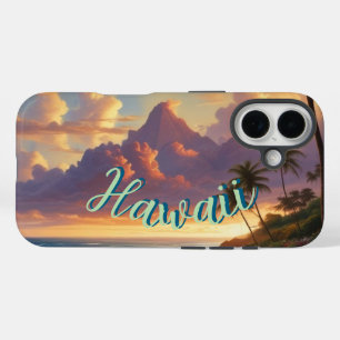 ヴィンテージスタイルハワイアントラベルホノルルミッドパシフィック iPhone 16ケース