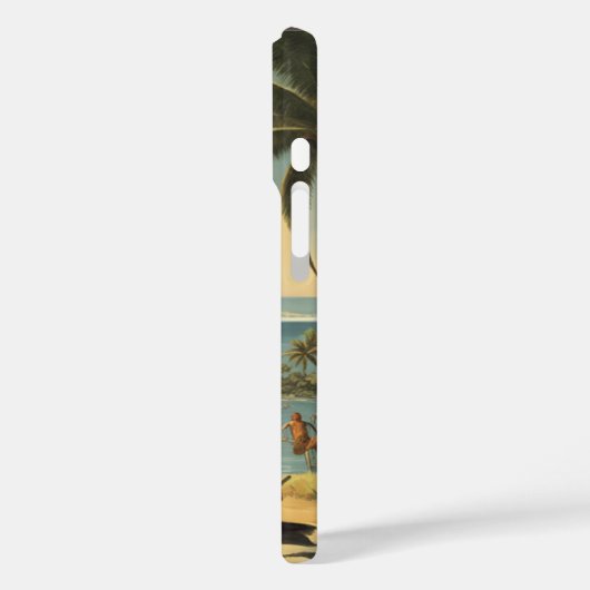 ヴィンテージスタイルハワイアントラベルホノルルミッドパシフィック Case-Mate iPhoneケース (裏面 / 左)