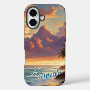 ヴィンテージスタイルハワイアントラベルホノルルミッドパシフィック iPhone 16ケース