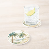 ヴィンテージスタイルハワイアントラベルホノルル コースター (側面)