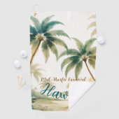 ヴィンテージスタイルハワイアントラベルホノルル ゴルフタオル (インサイチュ)