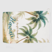 ヴィンテージスタイルハワイアントラベルホノルル ゴルフタオル (横)