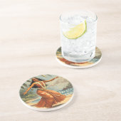 ヴィンテージスタイルハワイアン旅行フラガール踊り コースター (側面)