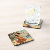 ヴィンテージスタイルハワイアン旅行フラガール踊り コースター (右側)