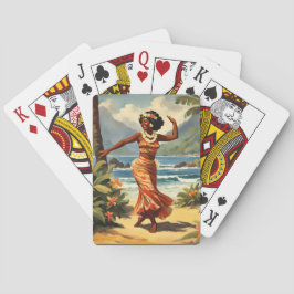 ヴィンテージスタイルハワイアン旅行フラガール踊り トランプ