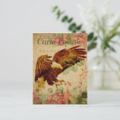 ヴィンテージスタイルハングルイーグルカフランスのルテポストエール ポストカード (スタンド正面)