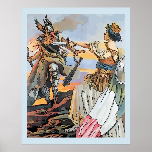 ヴィンテージスタイルバイキング ポスター (正面)