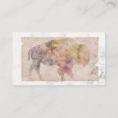 ヴィンテージスタイルバイソンアートセピア両面 名刺 (裏面)