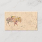 ヴィンテージスタイルバイソンデザイン両面 名刺 (裏面)