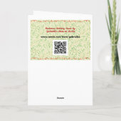 ヴィンテージスタイルバタフライクリスマスオーナメントアート カード (裏面)