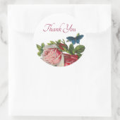 ヴィンテージスタイルバタフライバラサンキューユー ラウンドシール (バッグ)