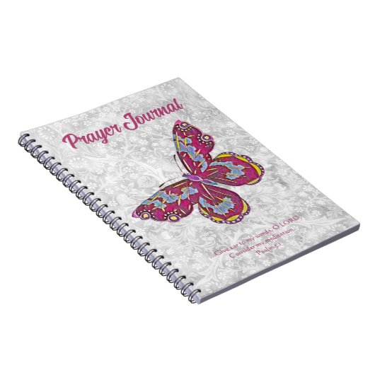 ヴィンテージスタイルバタフライ祈りの言葉ジャーナルノートブック ノートブック (右側)