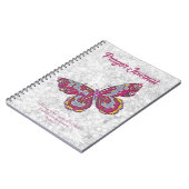 ヴィンテージスタイルバタフライ祈りの言葉ジャーナルノートブック ノートブック (左側)