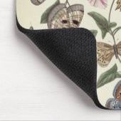 ヴィンテージスタイルバタフライ&モス絵画ズ マウスパッド (コーナー)