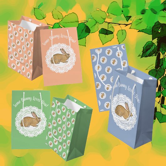 ヴィンテージスタイルバニーアンドドリー ミディアムペーパーバッグ