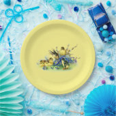 ヴィンテージスタイルバニー&シックズイースター紙プレート ペーパープレート (パーティー)