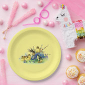 ヴィンテージスタイルバニー&シックズイースター紙プレート ペーパープレート (パーティー)