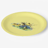 ヴィンテージスタイルバニー&シックズイースター紙プレート ペーパープレート (アングル)