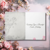 ヴィンテージスタイルバラとラビットガーデンイースター シーズンカード