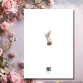 ヴィンテージスタイルバラとラビットガーデンイースター シーズンカード