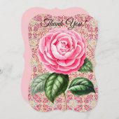 ヴィンテージスタイルバラサンキューフラットカード サンキューカード (正面/裏面)
