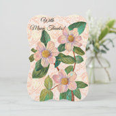 ヴィンテージスタイルバラサンキューフラットカード サンキューカード (スタンド正面)