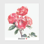 ヴィンテージスタイルバラフラワーアートステッカー シール (シート)