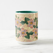 ヴィンテージスタイルバラフラワーア図解入りの、写真付きのートマグカップ マグカップ (中央)