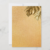 ヴィンテージスタイルバースデーカードゴールデン 招待状 (裏面)