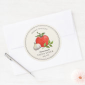 ヴィンテージスタイルパスタのソースのラベルのオフ – ホワイト ラウンドシール (封筒)