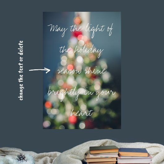 ヴィンテージスタイルパステルクリスマスツリー ポスター