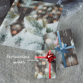 ヴィンテージスタイルパステルクリスマスツリー ラッピングペーパー