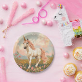 ヴィンテージスタイルパステルユニコーン紙プレート ペーパープレート (パーティー)