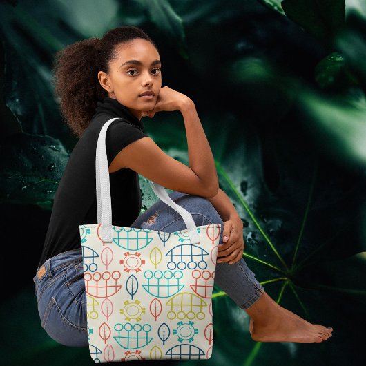 ヴィンテージスタイルパステル トートバッグ