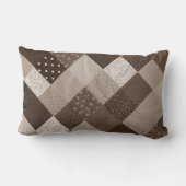 ヴィンテージスタイルパッチワークの正方形 ランバークッション (裏面)