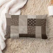 ヴィンテージスタイルパッチワークの正方形 ランバークッション (ブランケット)