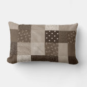 ヴィンテージスタイルパッチワークの正方形 ランバークッション (正面)