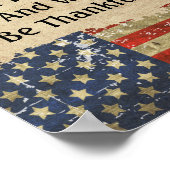 ヴィンテージスタイルパトリオットアメリカ国旗の自由引用文 ポスター (角)