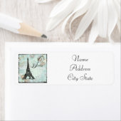 ヴィンテージスタイルパリエッフェルタワー ラベル (インサイチュ)