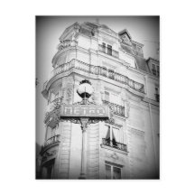 ヴィンテージスタイルパリポストカードメトロサイン