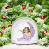 ヴィンテージスタイルパープルエンジェルスノーグローブ (クリスマス)