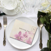 ヴィンテージスタイルパープルオーキッドフォトメールWebサイト オールインワン招待状