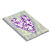 ヴィンテージスタイルパープルハートアートジャーナル ノートブック (右側)