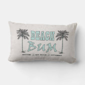 ヴィンテージスタイルパームツリーズビーチバム ランバークッション (裏面)