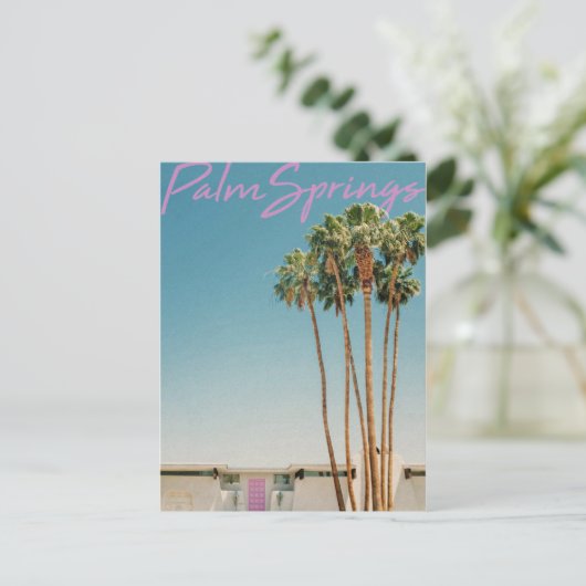 ヴィンテージスタイルパーム春旅行はがき ポストカード (スタンド正面)