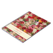 ヴィンテージスタイルビクトリアンケルブとバラ ノートブック (左側)